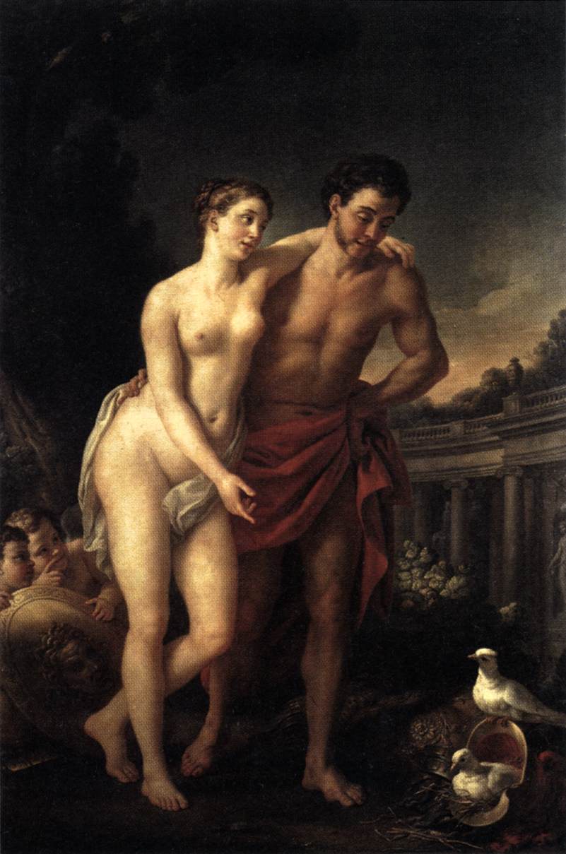 Venus Showing Mars her Doves Making a Nest in his Helmet by VIEN, Joseph-Marie