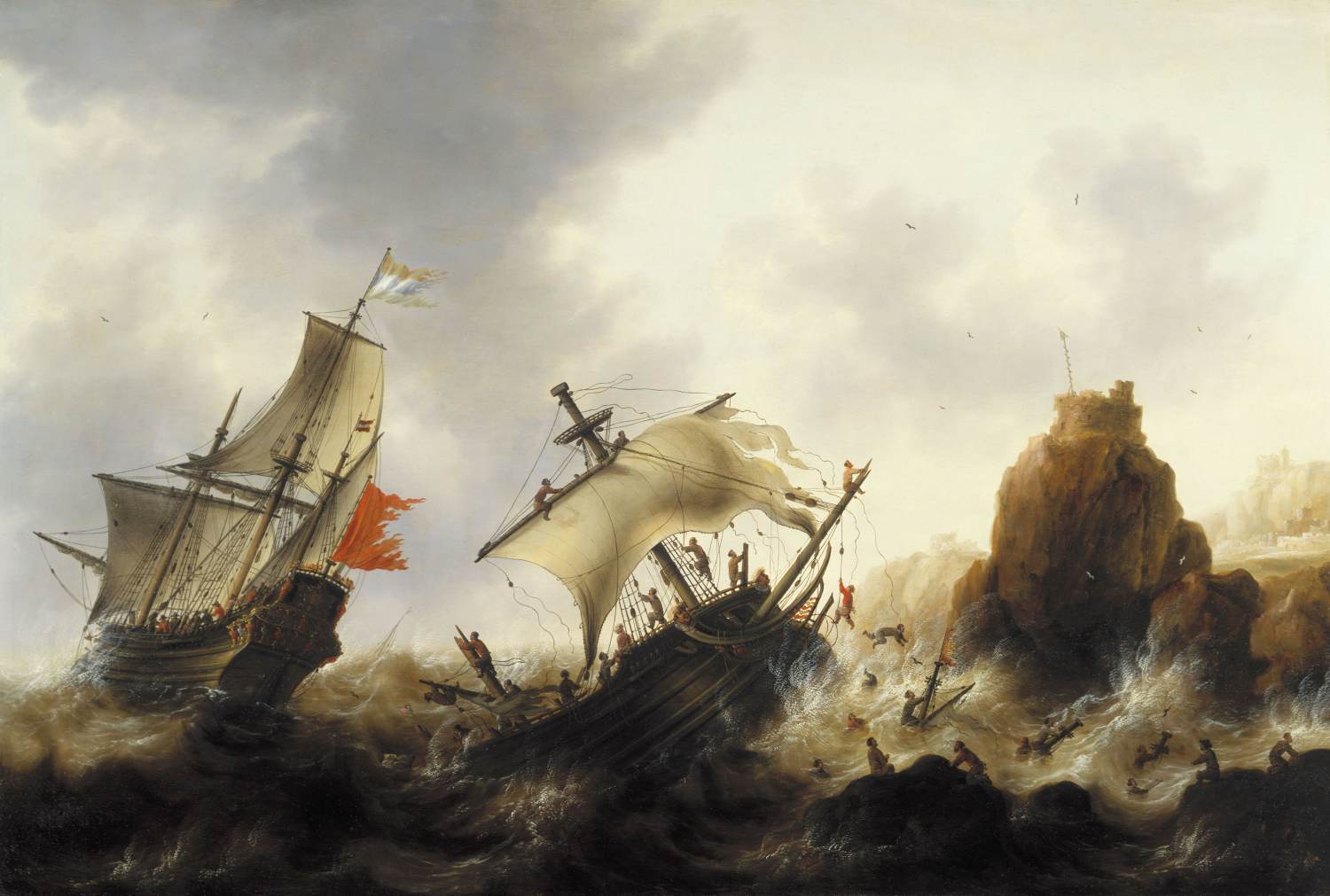 Ships on a Stormy Sea by