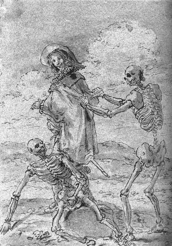 Quevedo and the Skeletons of Juan de la Encina and King Perico by BRAMER, Leonaert