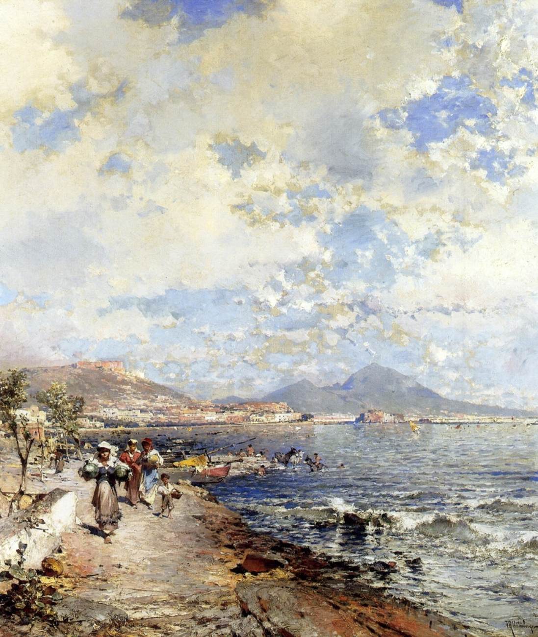 The Bay of Naples by UNTERBERGER, Franz-Richard