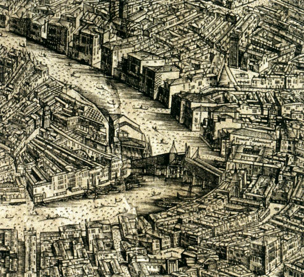 Perspective plan of Venice (detail) by