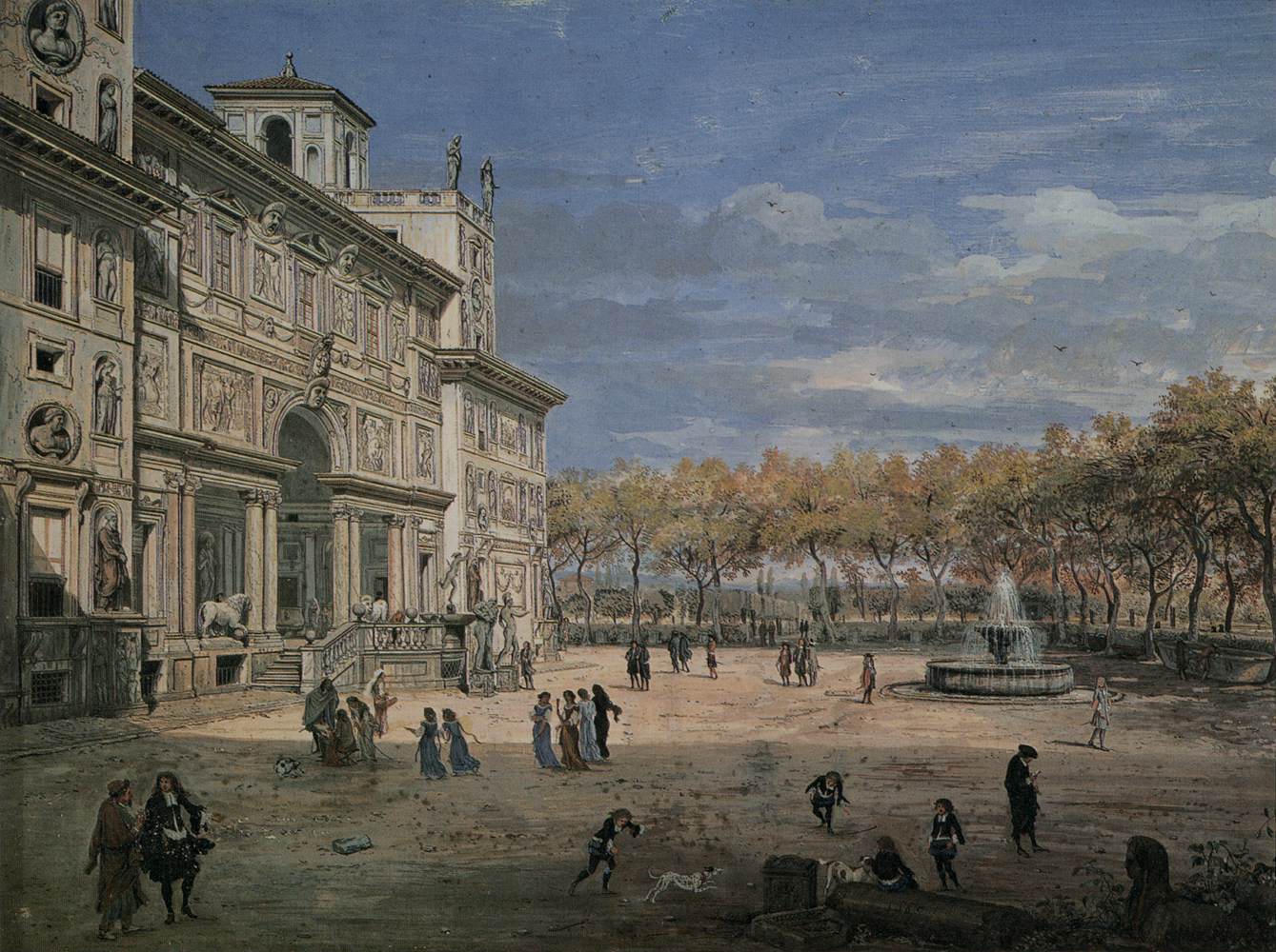 Rome: The Villa Medici and Garden by WITTEL, Caspar Andriaans van