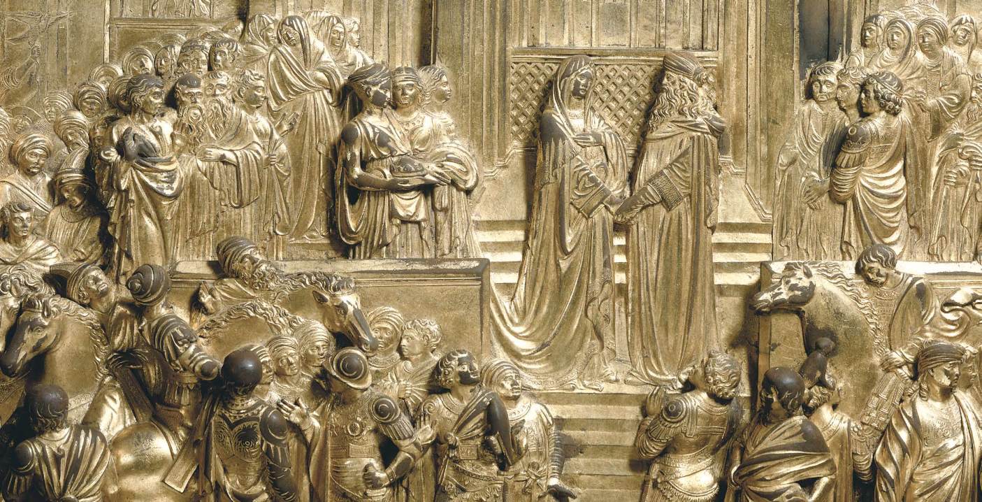 Solomon and the Queen of Sheba (detail) by GHIBERTI, Lorenzo