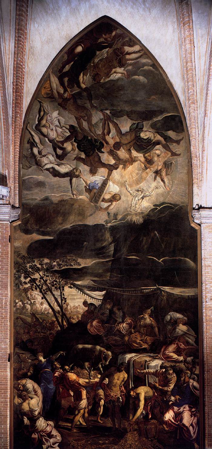 Moses Receiving the Tables of the Law by TINTORETTO