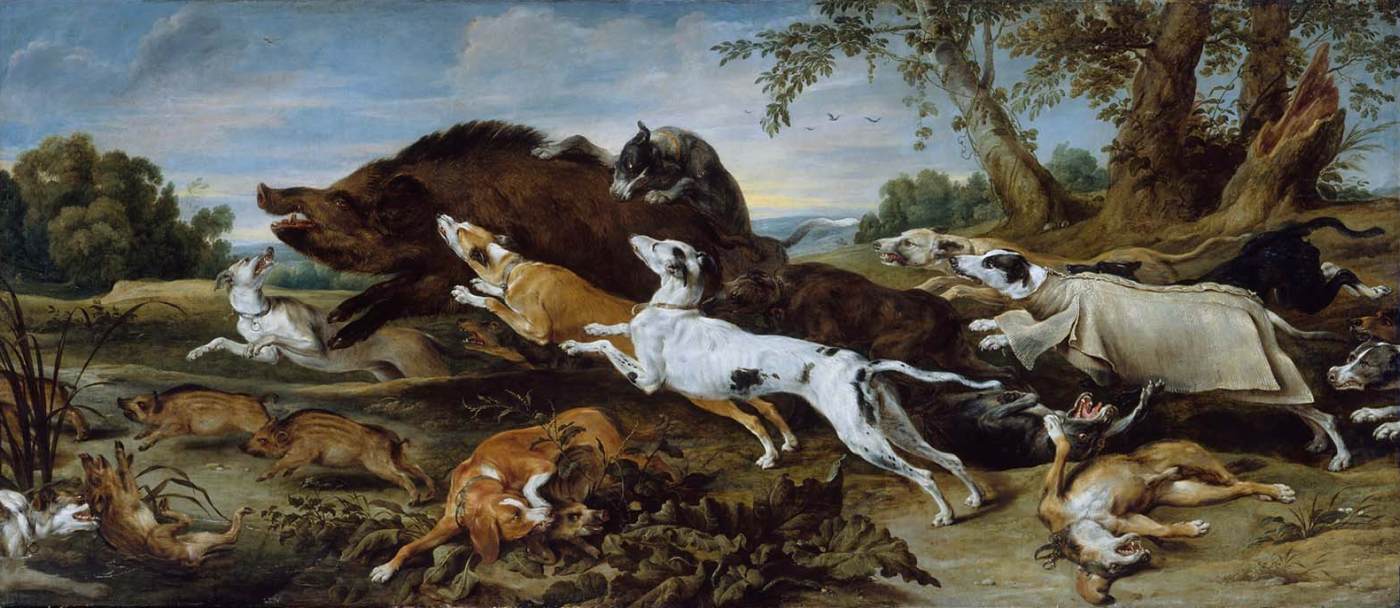 Boar Hunt by SNYDERS, Frans