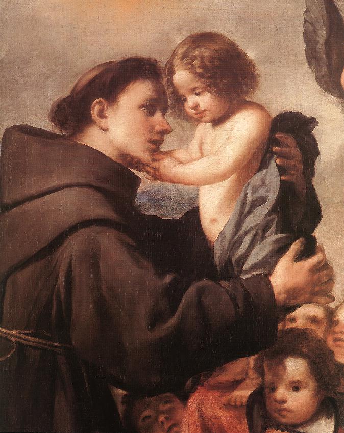 St Anthony of Padua with Christ Child (detail) by PEREDA, Antonio de