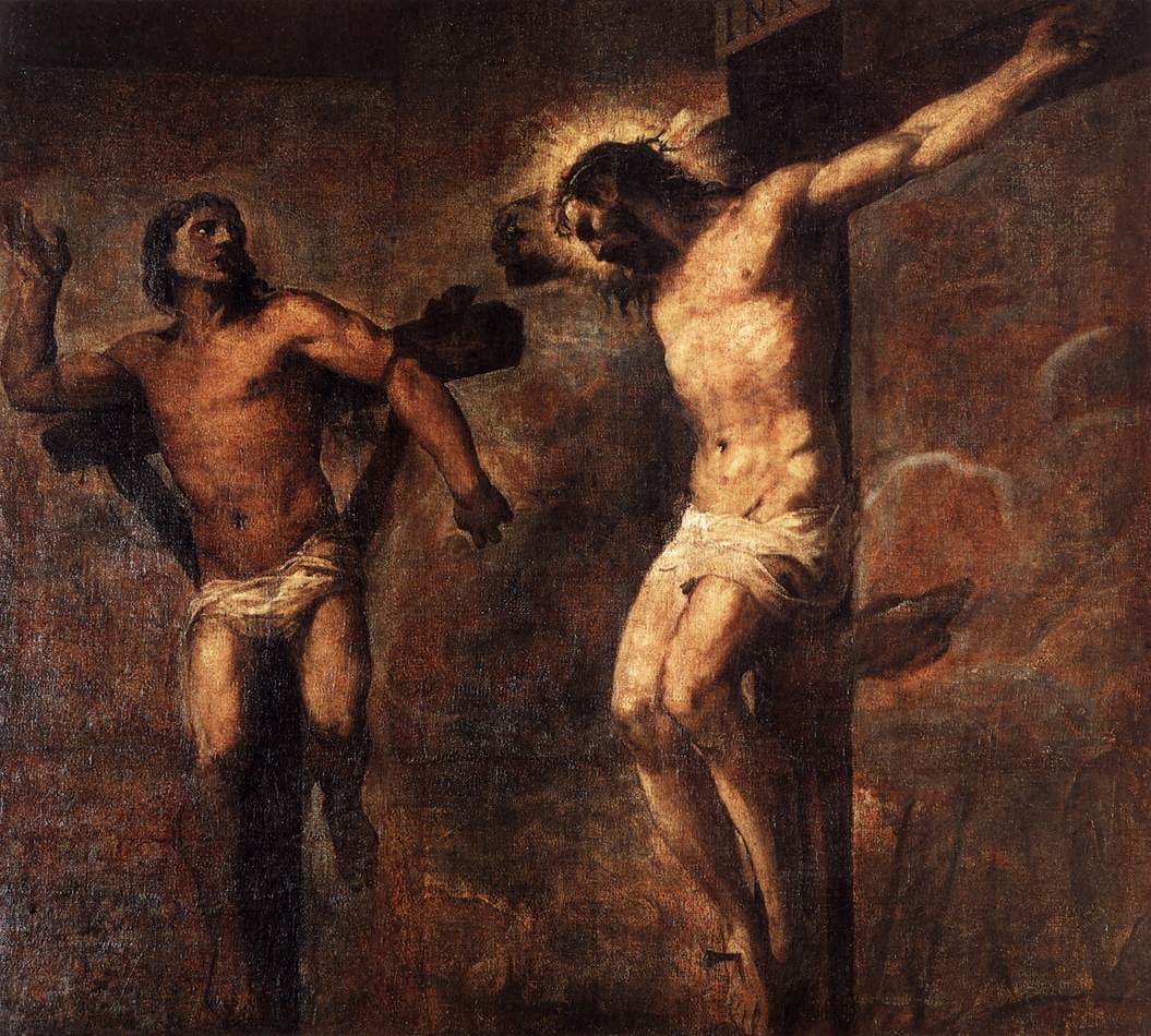 Christ and the Good Thief by TIZIANO Vecellio