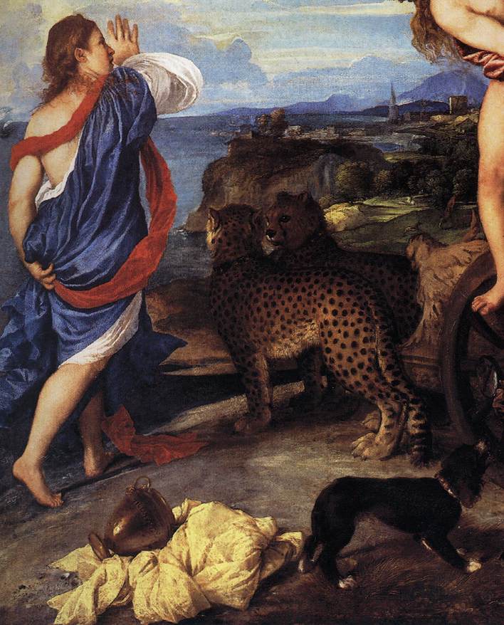 Bacchus and Ariadne (detail) by TIZIANO Vecellio