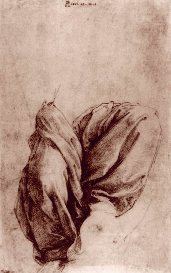 Drapery Study for a Sibyl (verso) by