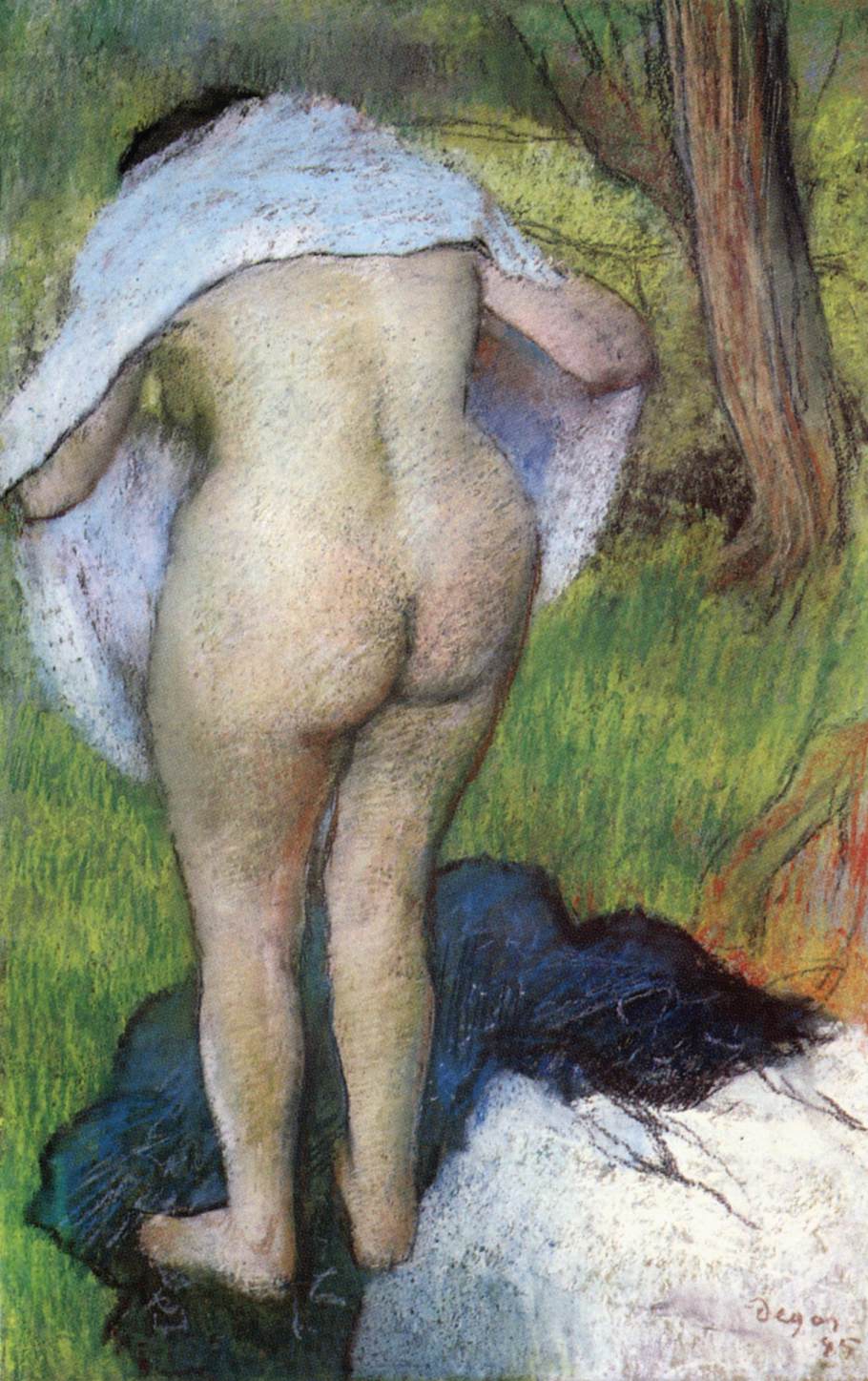 After the Bath. Woman Drying Herself by DEGAS, Edgar