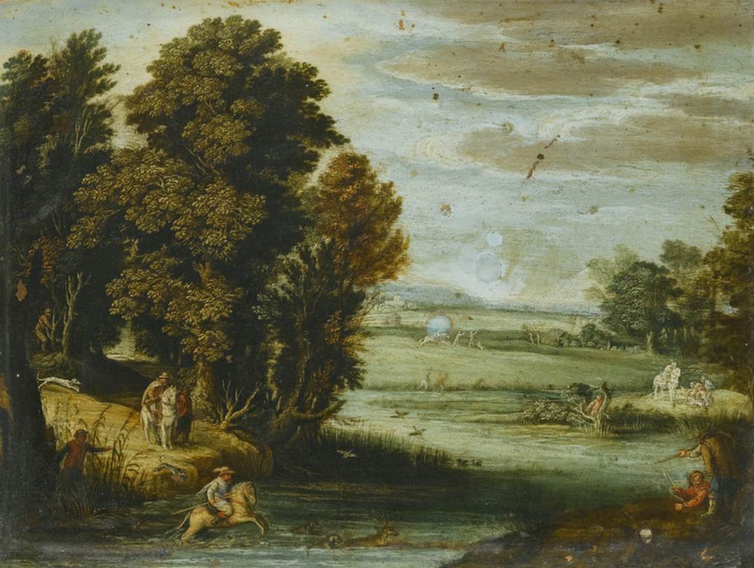 Landscape with a Hunt by BONZI, Pietro Paolo