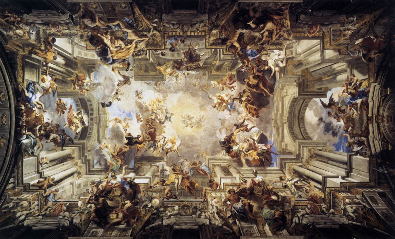 Nave vault: Allegory of the Jesuits' Missionary Work by POZZO, Andrea