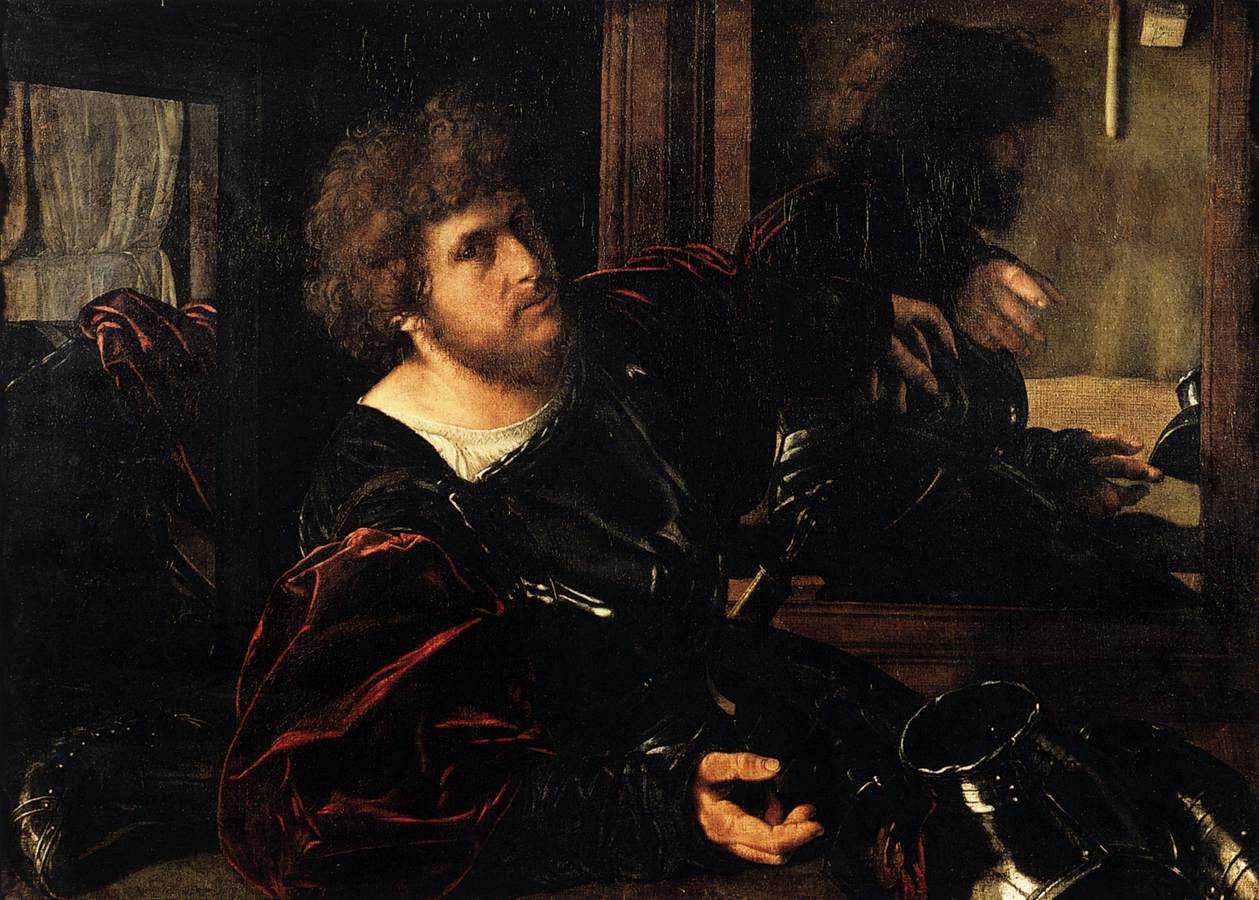 Portrait of a Man in Armour (known as Gaston de Foix} by SAVOLDO, Giovanni Girolamo