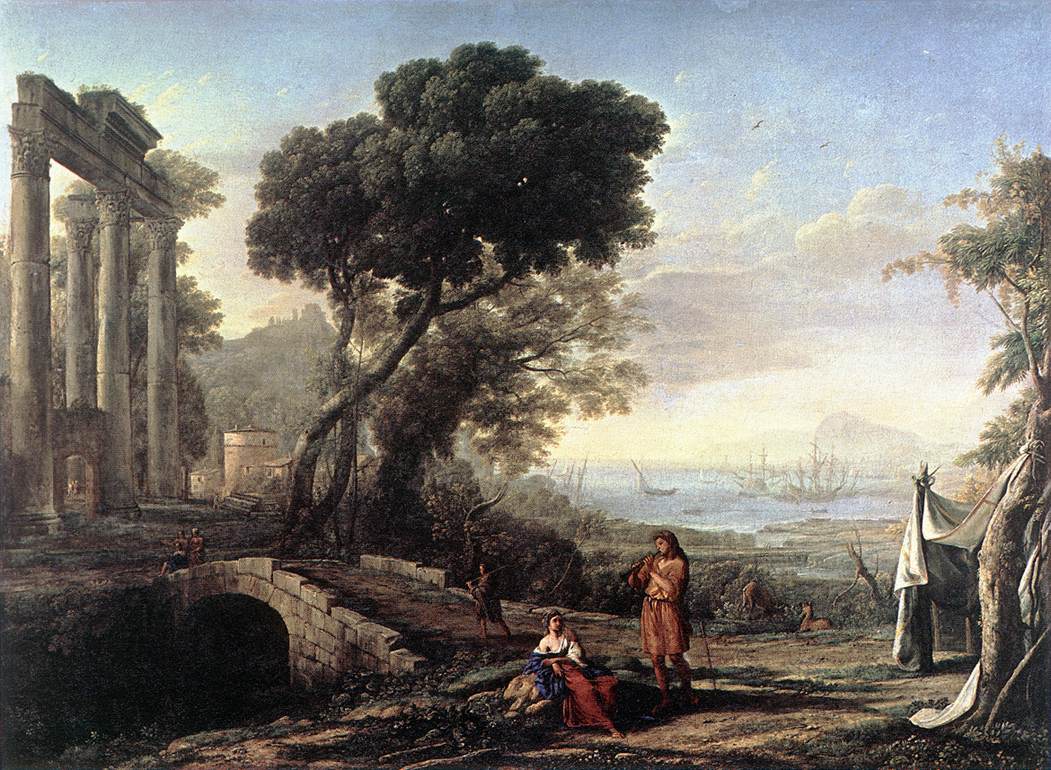 Italian Coastal Landscape by CLAUDE LORRAIN