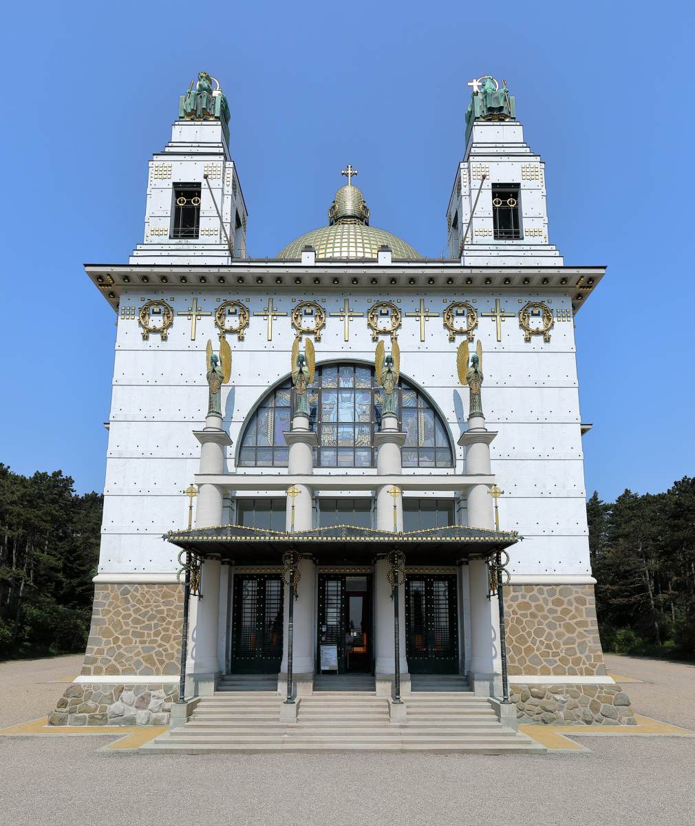 Kirche am Steinhof: main façade by WAGNER, Otto