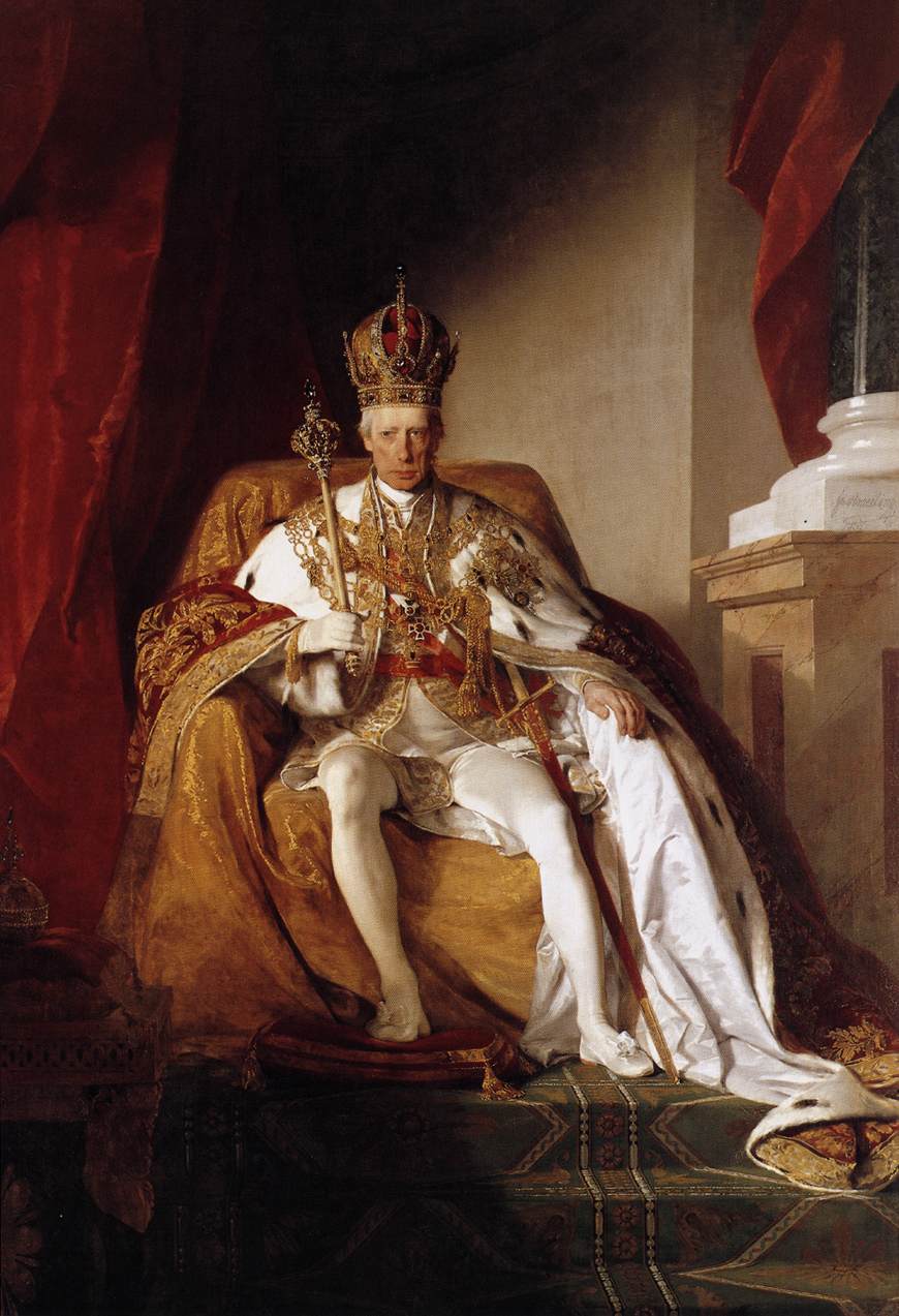 Emperor Franz I of Austria in his Coronation Robes by AMERLING, Friedrich von