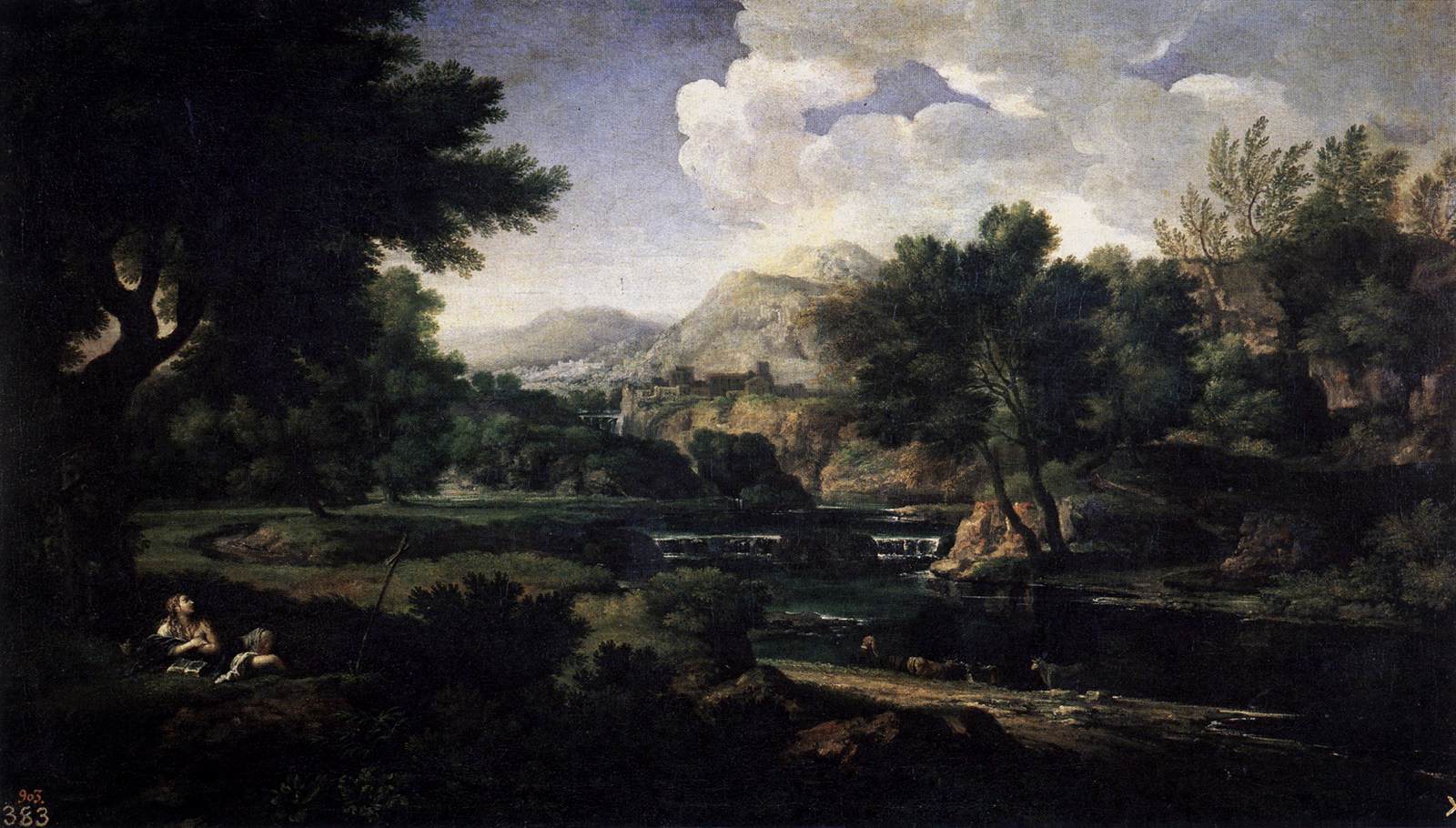 Landscape with Magdalen Worshipping the Cross by