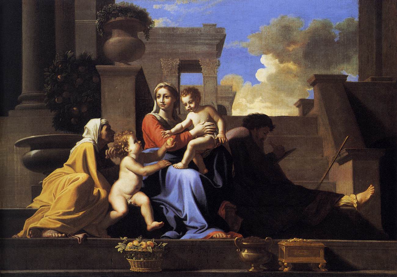 Holy Family on the Steps by POUSSIN, Nicolas