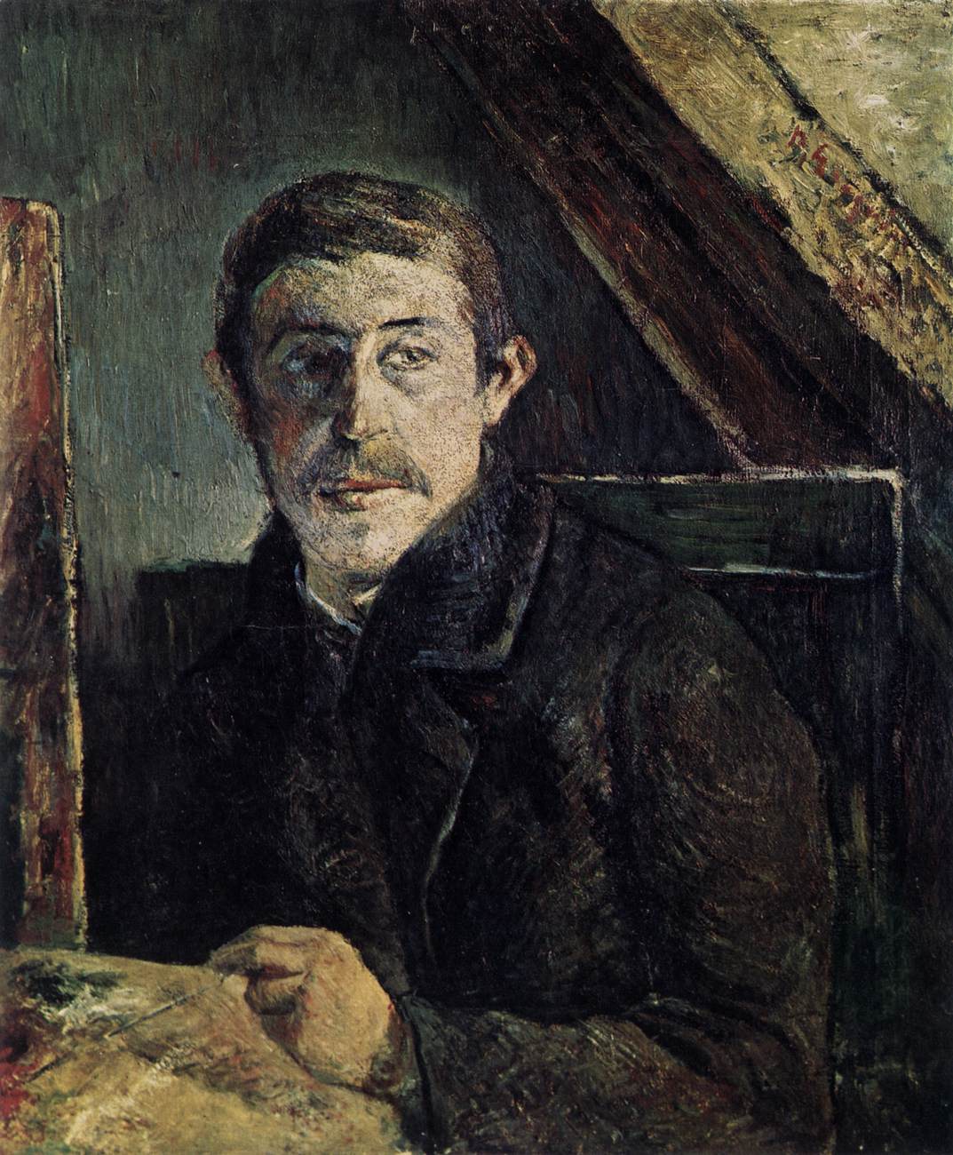 Gauguin at His Easel by