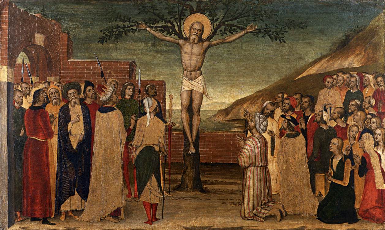 Crucifixion of St Andrew by