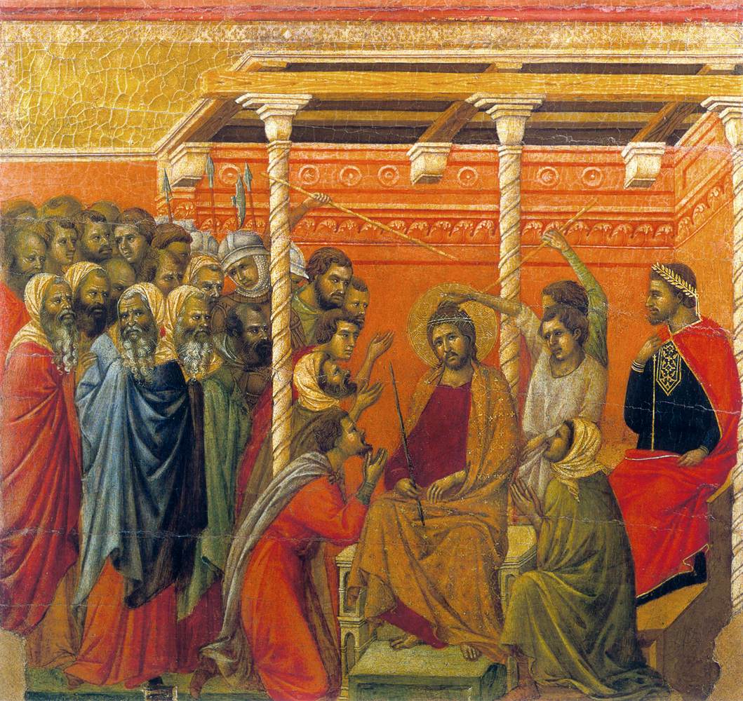 Crown of Thorns (scene 17) by DUCCIO di Buoninsegna