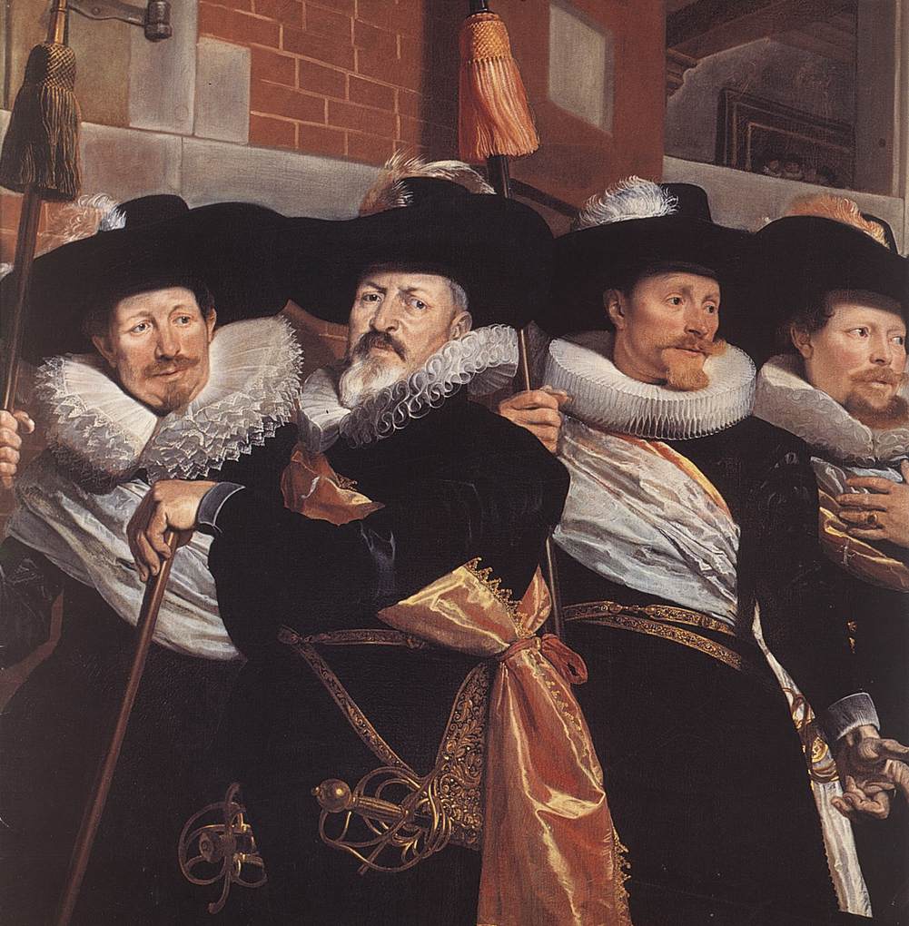 Officers of the Civic Guard of St Adrian (detail) by POT, Hendrick Gerritsz