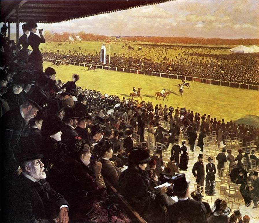 The Races at Longchamps from the Grandstand by