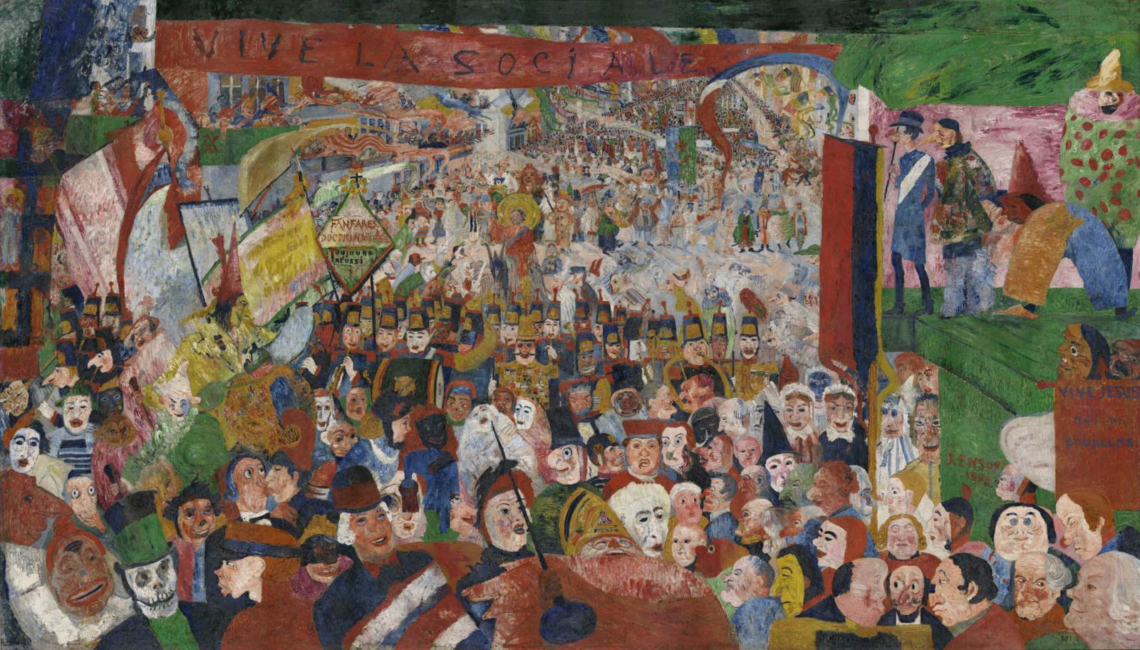 Christ's Entry into Brussels in 1889 by ENSOR, James