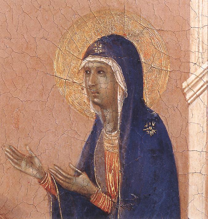 Announcement of Death to the Virgin (detail) by DUCCIO di Buoninsegna