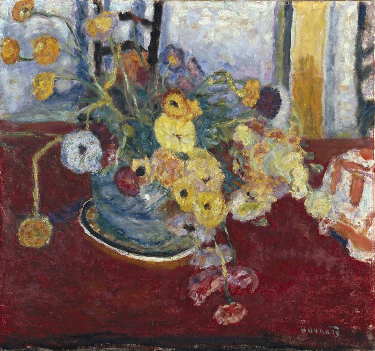 Flowers on a Red Carpet by BONNARD, Pierre