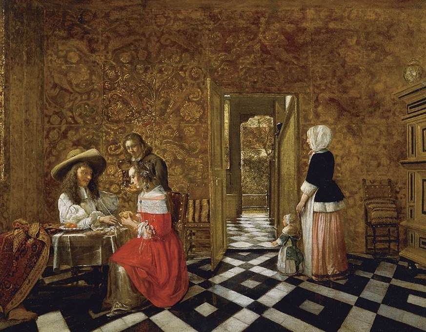 Merry Company at a Table by BURCH, Hendrick van der