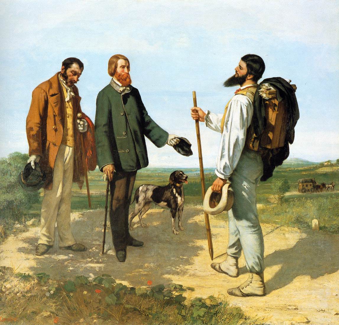 The Meeting or Bonjour Monsieur Courbet by COURBET, Gustave