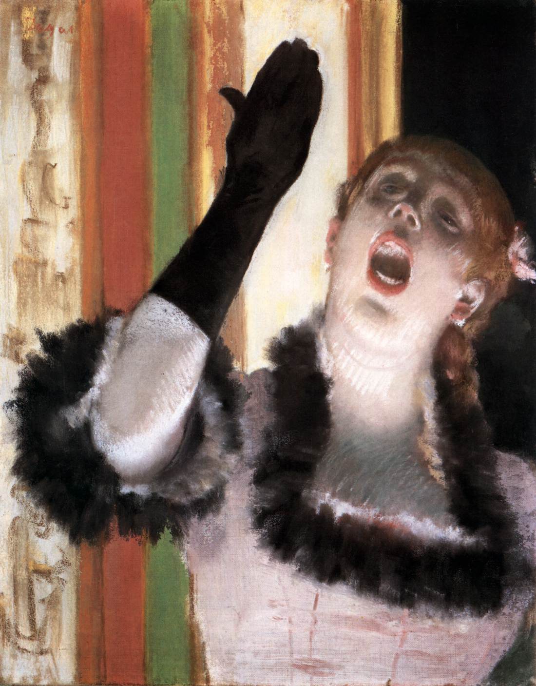 Singer with a Glove by DEGAS, Edgar