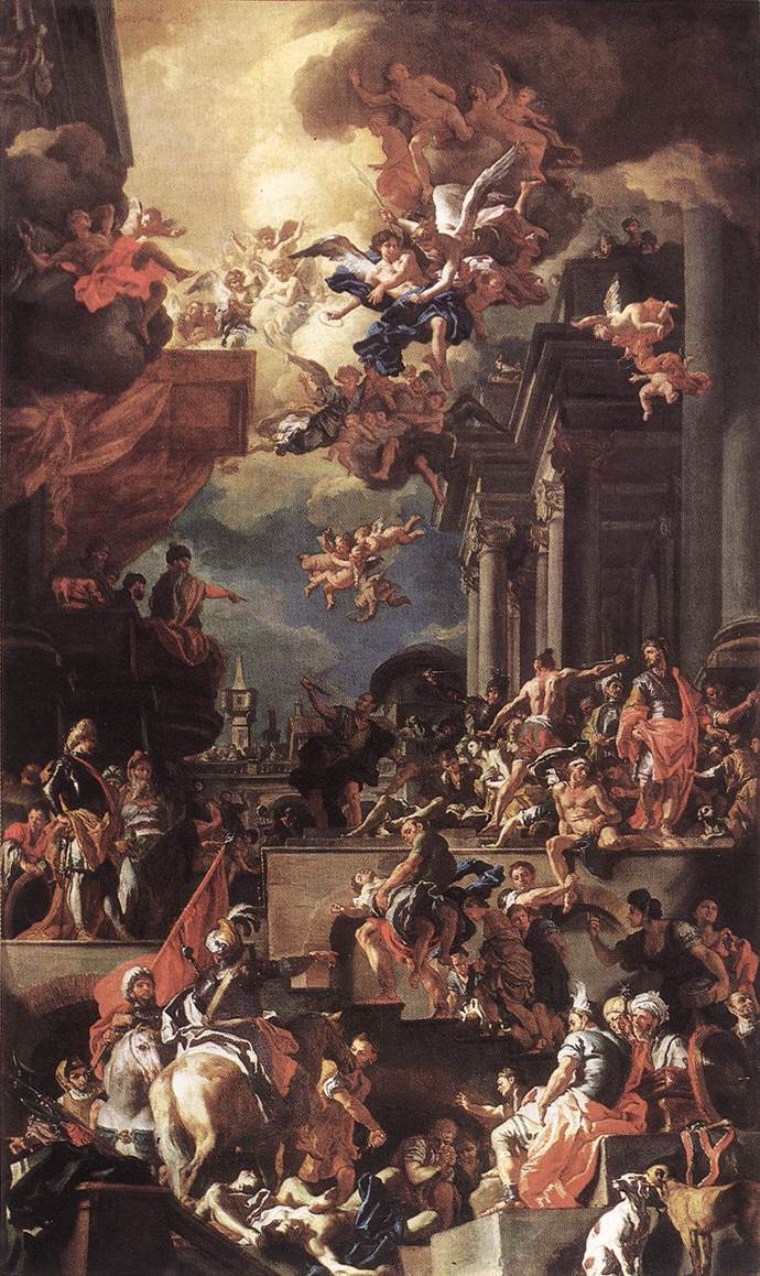 The Massacre of the Giustiniani at Chios by SOLIMENA, Francesco