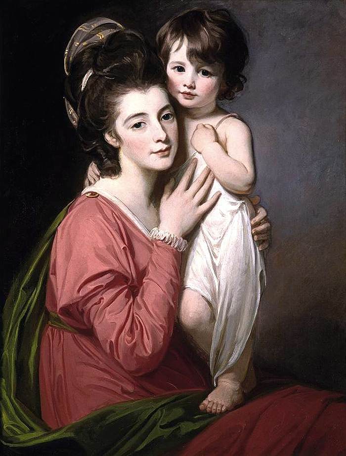 Portrait of Mrs Henrietta Morris and Her Son John by ROMNEY, George