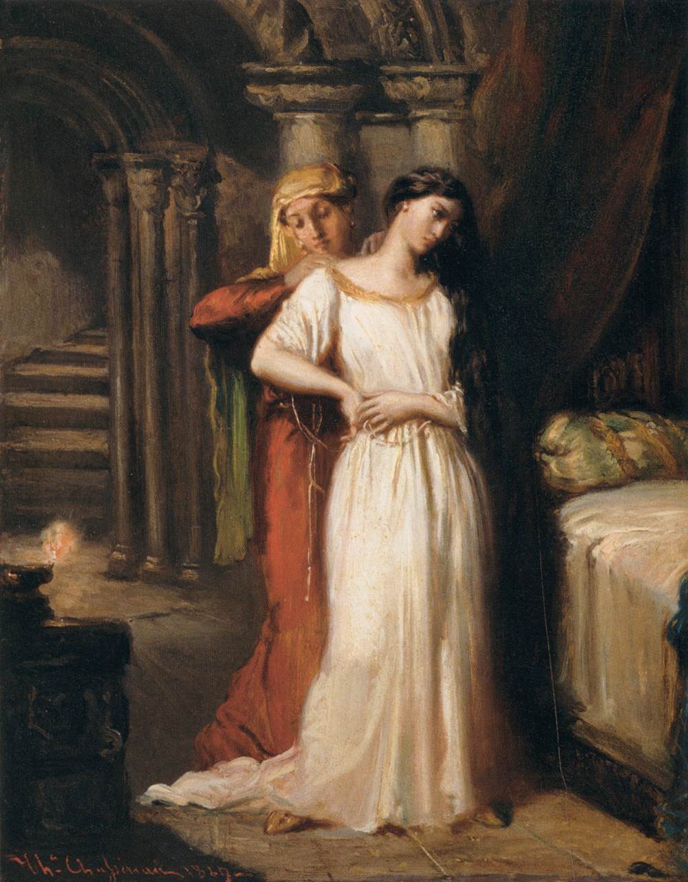 Desdemona Retiring to her Bed by CHASSÉRIAU, Théodore