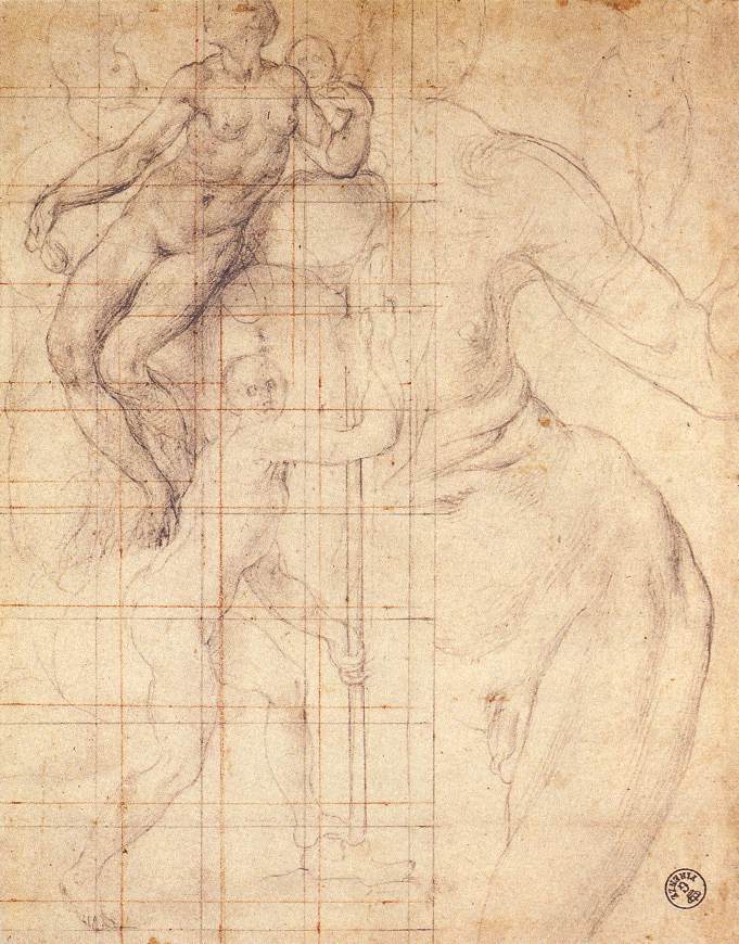 Adam and Eve at Work by PONTORMO, Jacopo