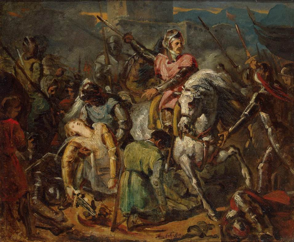 Death of Gaston de Foix in the Battle of Ravenna on 11 April 1512 by SCHEFFER, Ary