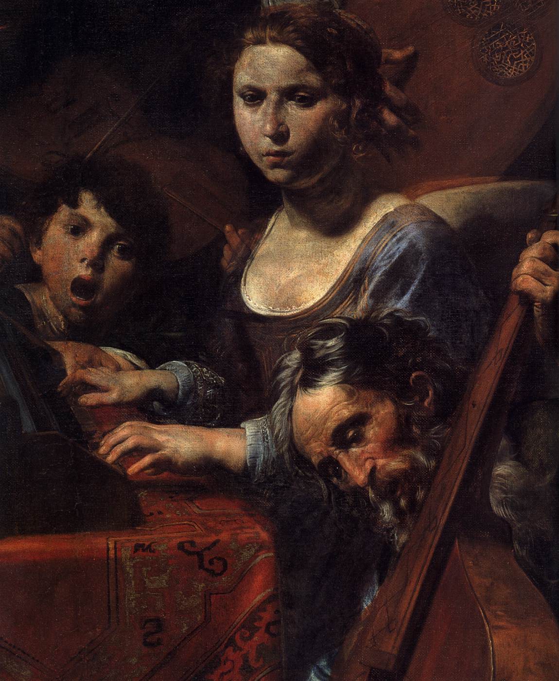 Company with Fortune-Teller (detail) by VALENTIN DE BOULOGNE