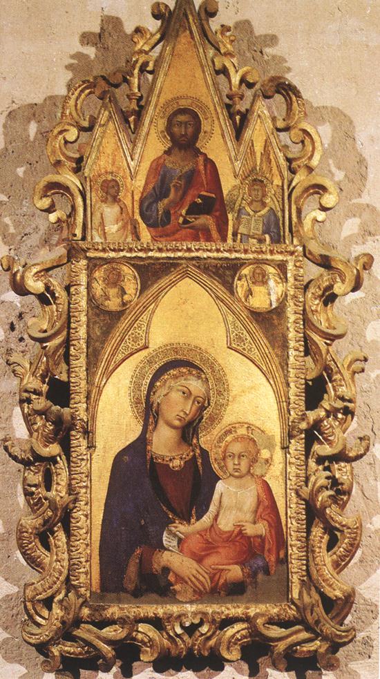 Madonna and Child with Angels and the Saviour by SIMONE MARTINI