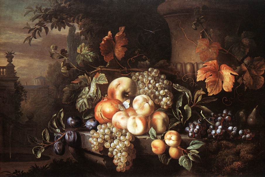 Fruit-piece with Stone Vase by