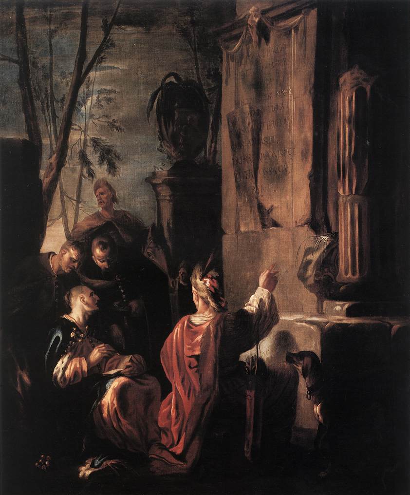 Scythians at the Tomb of Ovid by SCHÖNFELD, Johann Heinrich