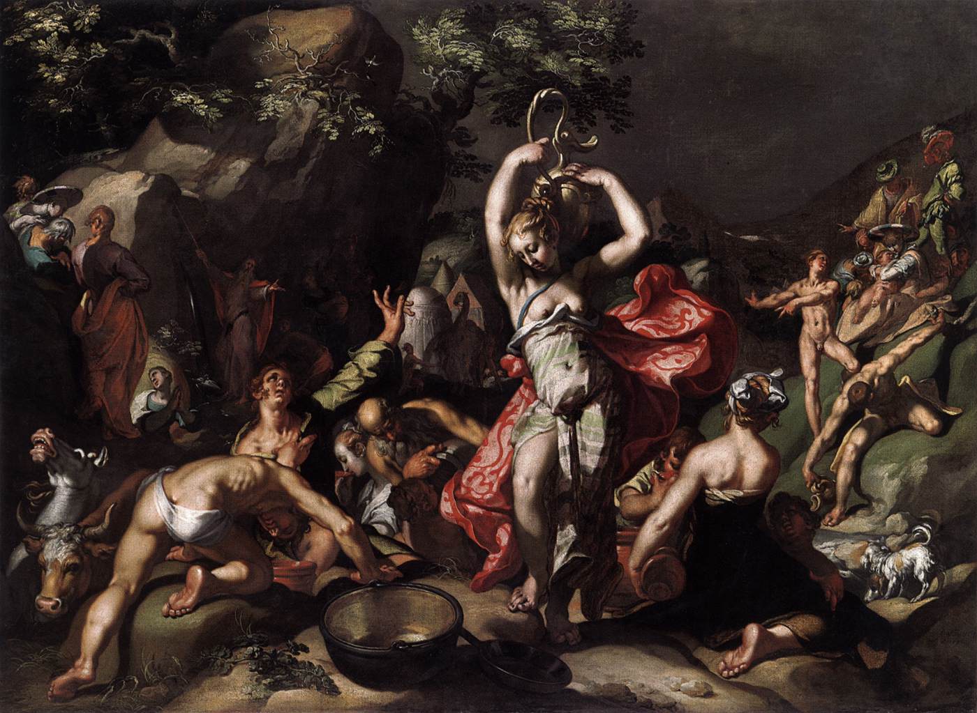 Moses Striking the Rock by BLOEMAERT, Abraham