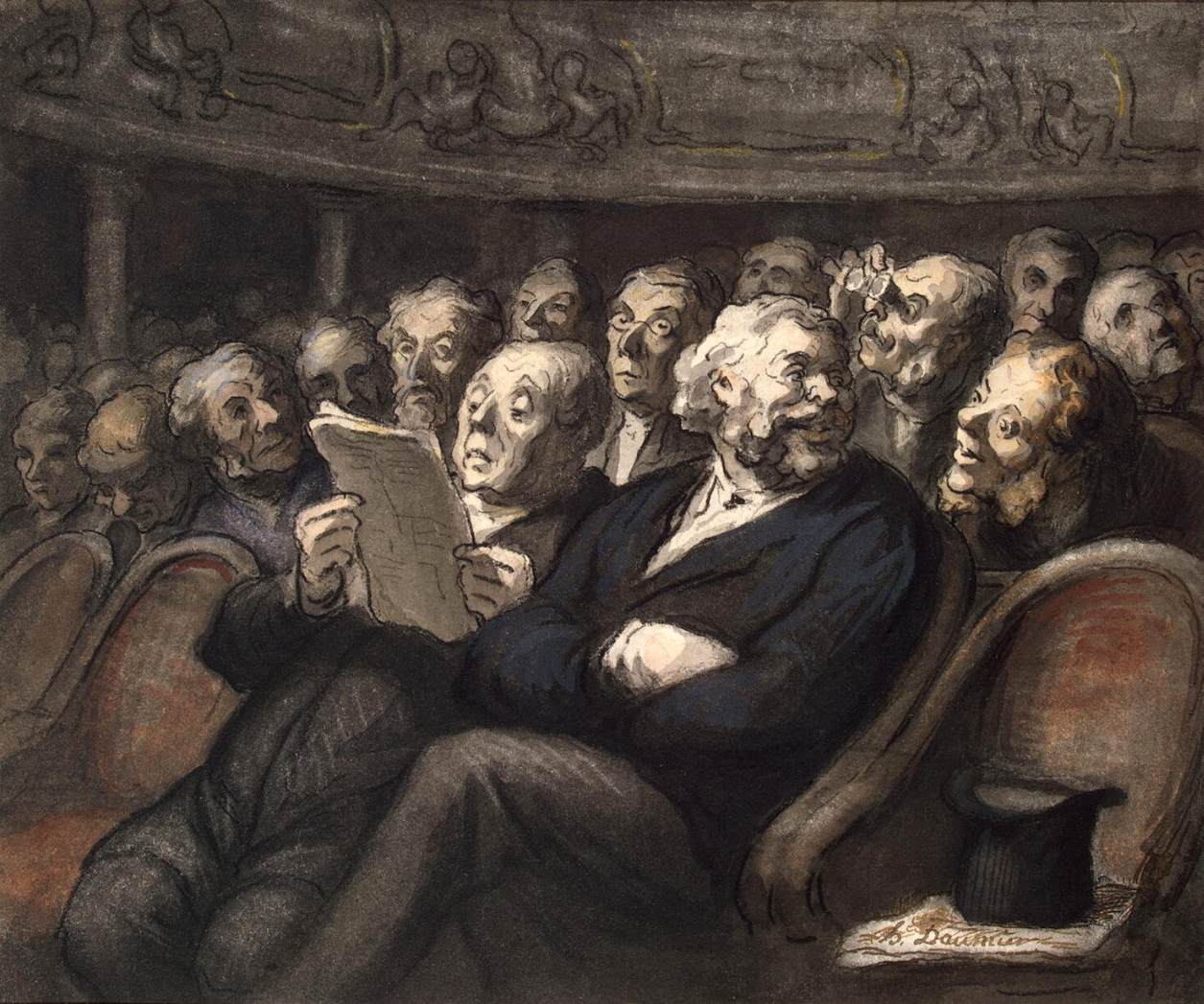 Intermission at the Comédie Française by DAUMIER, Honoré