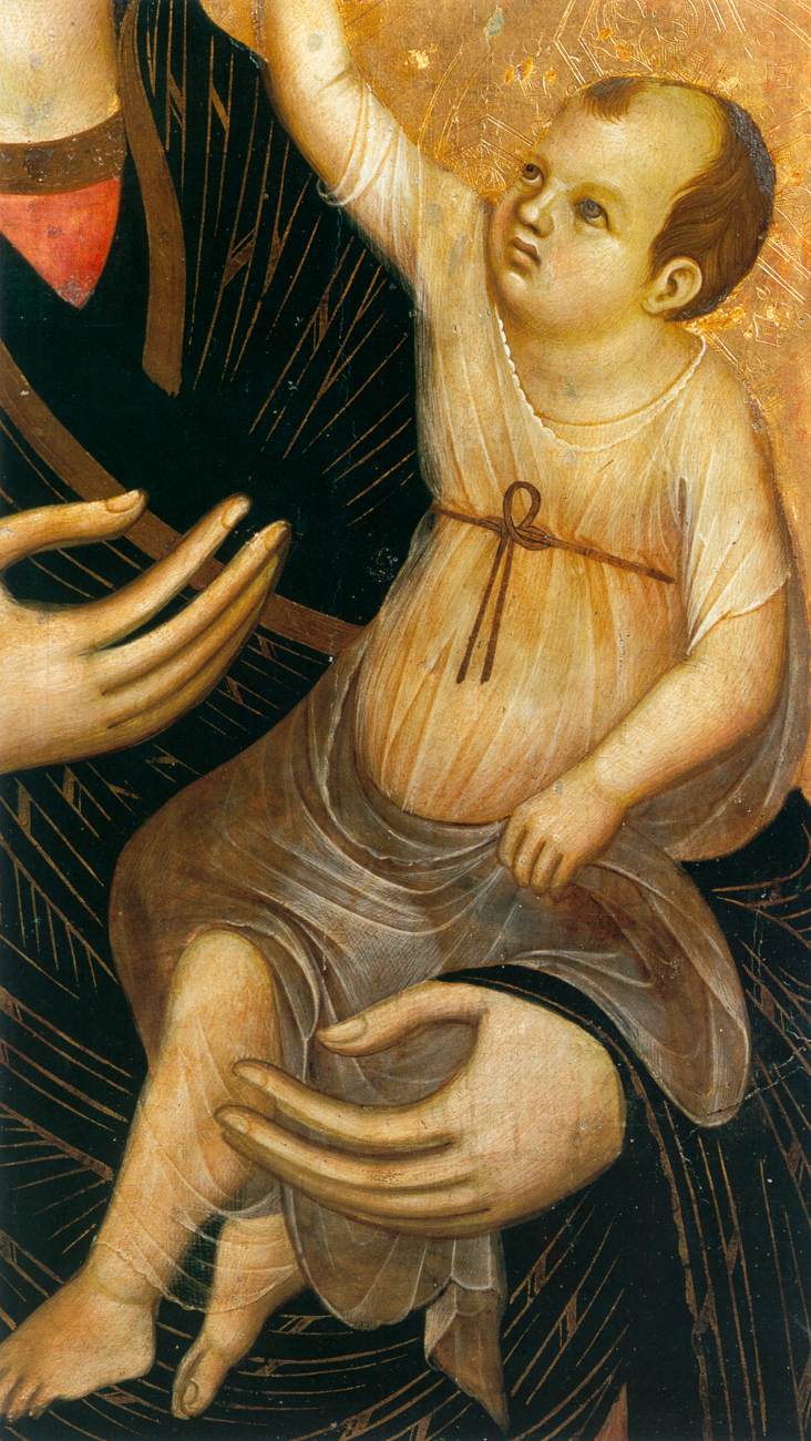 Crevole Madonna (detail) by DUCCIO di Buoninsegna