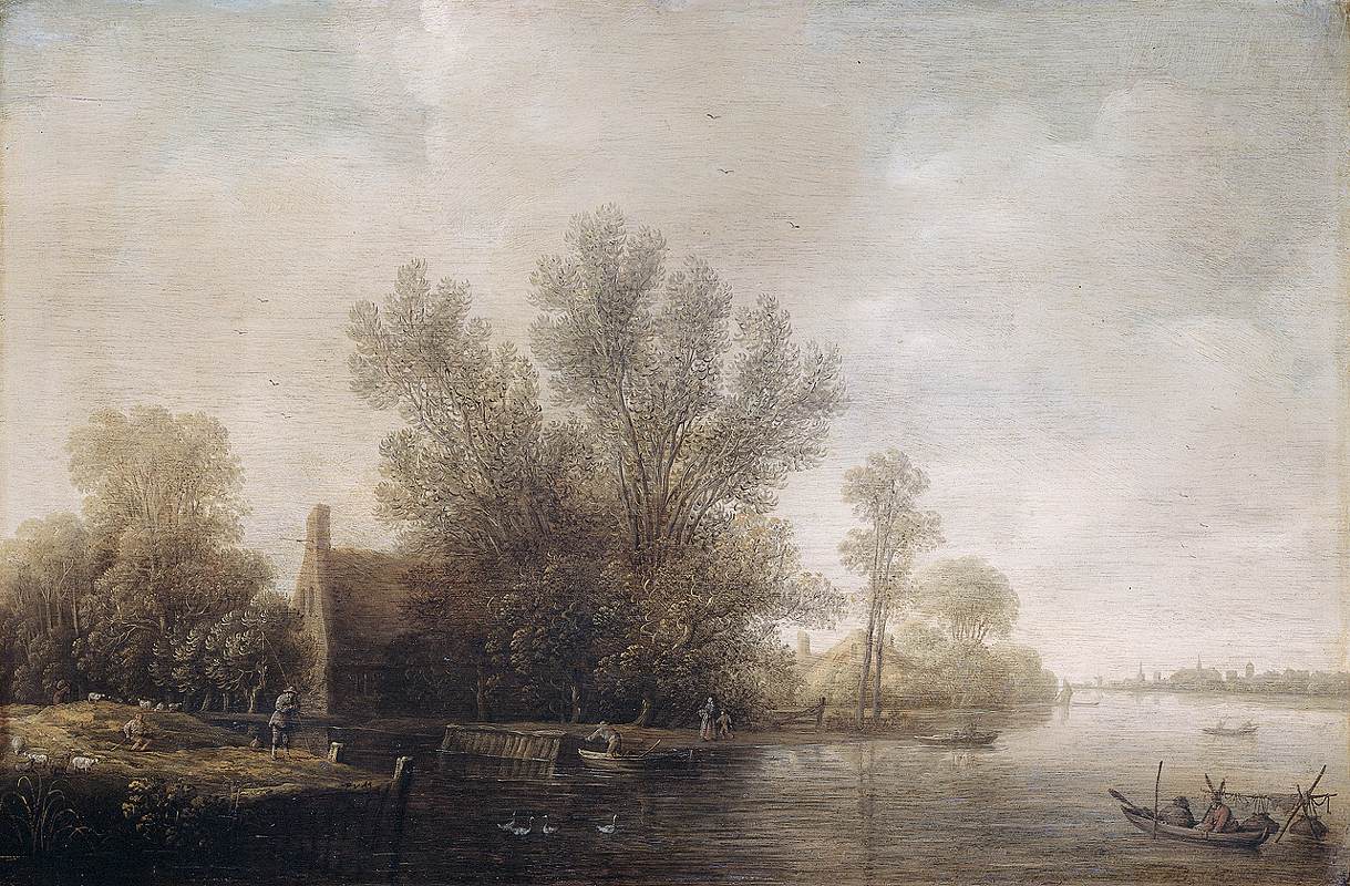 River Landscape by ASCH, Pieter Jansz. van