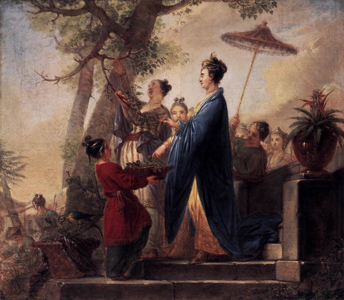 The Empress of China Culling Mulberry Leaves by RODE, Bernhard