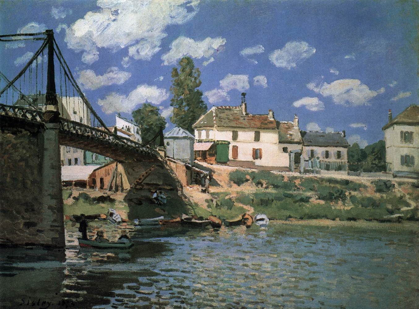 The Bridge at Villeneuve-la-Garenne by SISLEY, Alfred