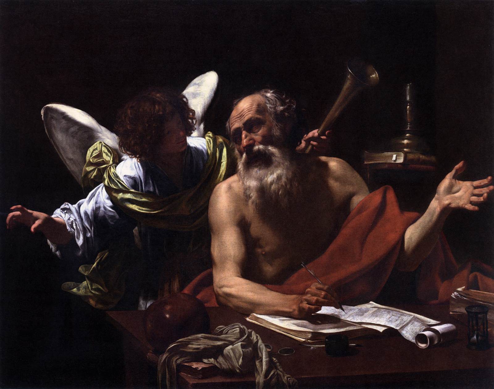 St Jerome and the Angel by VOUET, Simon