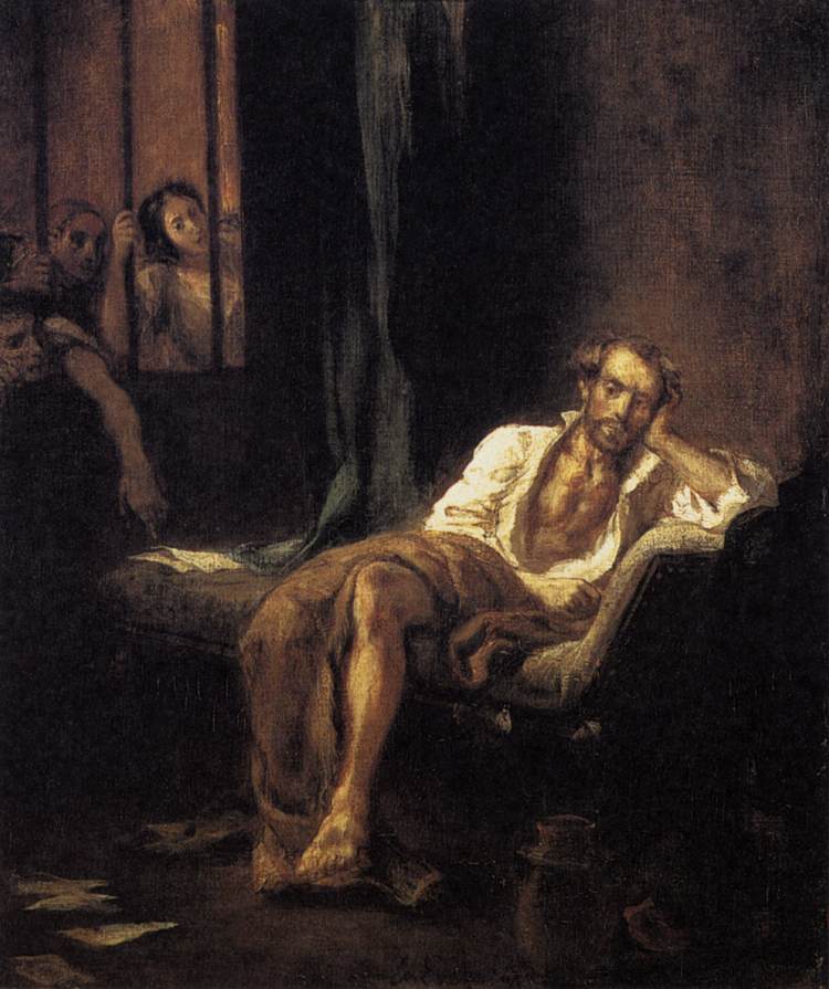 Tasso in the Madhouse by DELACROIX, Eugène